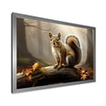 thumbnail image 2 of Designart "Autumn Squirrel in a Photo" Animals Framed Wall Art Decor - Modern Farmhouse Brown Squirrel Entryway Framed Wall Art Print, 2 of 6