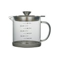 thumbnail image 1 of Botella grande de aceite de vidrio de borosilicato alto con tapa, dispensador grande de aceite transparente fácil de usar 1000ML, 1 of 9