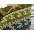 thumbnail image 3 of Thomas Collection Green Navy Cream Olive Houndstooth Couch Pillow - 11116, 3 of 5