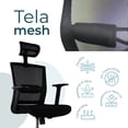 thumbnail image 3 of Mundo In Silla Negra de Oficina Bilbao con Cabecera y Soporte Lumbar Mundo In Oficinas, 3 of 8