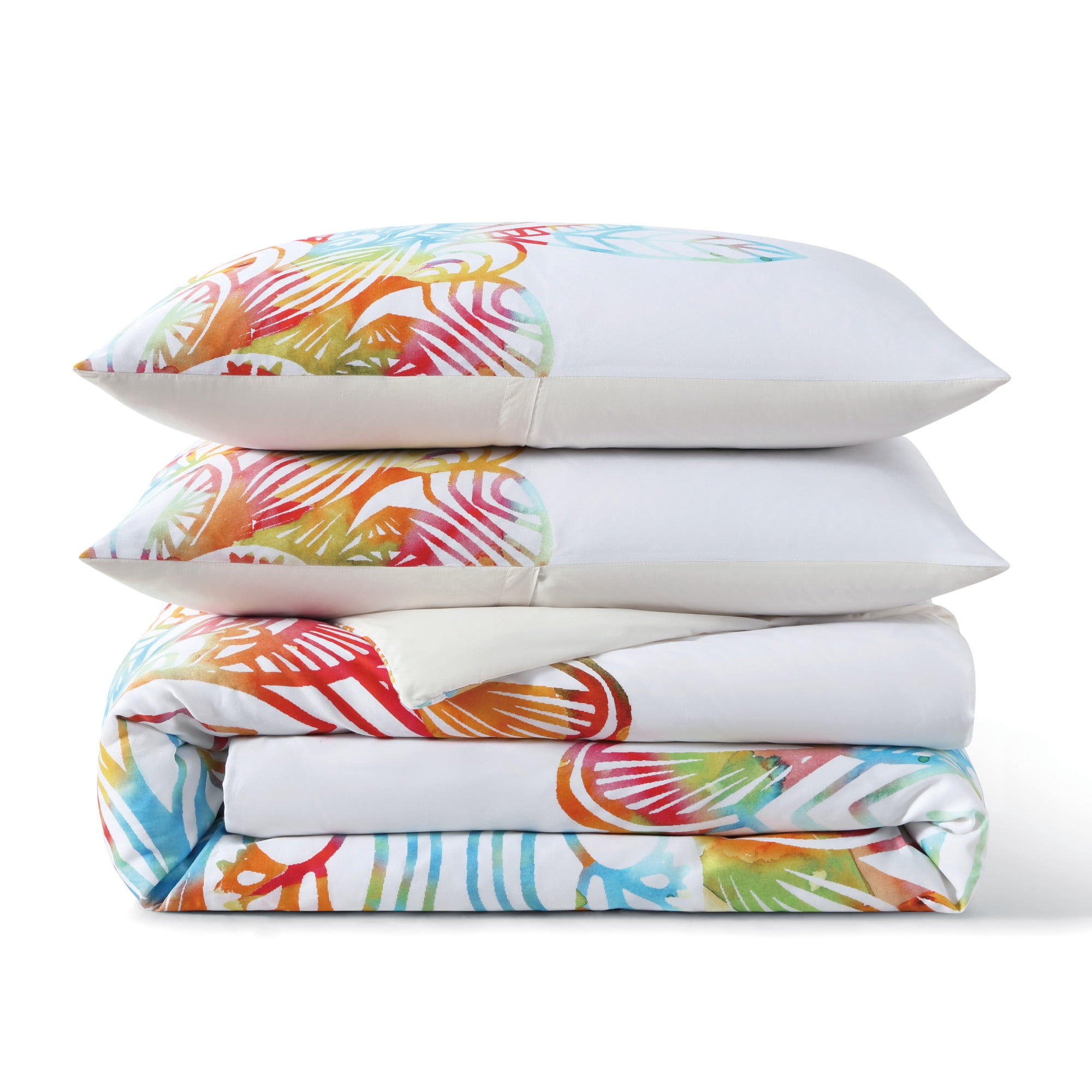 Rochelle Porter Design Wild Out Printed 3-Piece Duvet and Sham Set Cotton Multi Color Full/Queen All Season, Adult