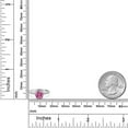 thumbnail image 6 of Gem Stone King 10K White Gold Pink Moissanite and Lab Grown Diamond Engagement Ring for Women | 1.40 Cttw | Round 7MM | Gemstone Birthstone | Size 7, 6 of 6