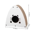 thumbnail image 6 of THE LICKER STORE Koko 19" Modern Cardboard Triangle Cat Cave Scratcher with Catnip, Gray, 6 of 6