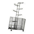 thumbnail image 4 of Colaxi Support de Rangement pour Ballon de Basketball avec Roues, sur Pied, avec Panier et Support pour Ballon, Support de Garage pour Équipement de Sport Noir, 4 of 8