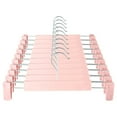thumbnail image 1 of Perchas para pantalones que giran 360°: perchas para faldas que ahorran espacio con clips ajustables, paquete de 10, 1 of 5
