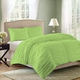 thumbnail image 2 of DNG Creations 3 Piece Ruched Pattern Duvet Cover 100% Egyptian Cotton, 800 TC- With Zipper Closure & Corner Ties ( Solid Sage - Oversized King ), 2 of 3