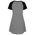 thumbnail image 4 of LEEYNEER Maternity Cotton blends Clothes for Women Short Sleeve Striped Print Nursing Dress for Breastfeeding Pregnancy, 4 of 9