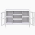 thumbnail image 4 of Topbuy Wood TV Stand Free Standing Storage Console Cabinet For 50" TV White, 4 of 5