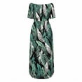 thumbnail image 6 of NTACZA Womens Summer Dresses Casual Hawaiian Sundress Tropical Maxi A-Line Elastic Waist Short Sleeve Boat Neck Vacation Size L, 6 of 6