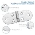 thumbnail image 4 of Uxcell Folding Table Hinge, 8Pack Stainless Steel 270 Degree Round Edge Sewing Machine Table Hinges for Cabinet, Silver, 4 of 6