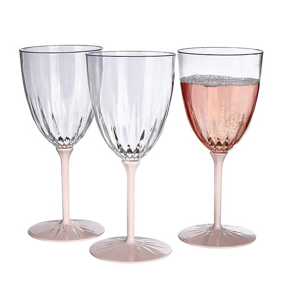 SILVER SPOONS Vintage Collection Tableware, 6 Count (Pack of 1), Blush