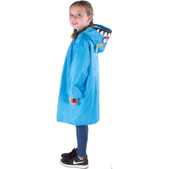 Cloudnine Children's Monster Raincoat, for Ages 5-12 One Size fits All Blue
