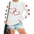 thumbnail image 5 of Avrnliq Womens White Valentine's Day Gift Hoodie for Her, Cute Oversized Sweatshirt with Romantic Heart Print, Soft Fleece Matching Couple Pullover,Size L, 5 of 8