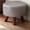 Gray, variant on Round Foot Rest Ottoman With Wooden Frame - Small Foot Stool With Soft Cushion, Decorative Step Stool For Living Room, Bedroom, Entrance & Home Office