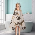 thumbnail image 6 of Dachshund and Paws Hooded Bath Towel，50"x30" for Ages 3 To 12 Kids, Quick Dry Lightweight Soft Microfiber Hood Beach Towel Cover Up for Kids, 6 of 7