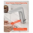 thumbnail image 2 of Touchless Bathroom Sink, Automatic Sensor Faucet, Hands-Free Water Mixer - Brushed Silver, 9/16 inch Pipe, Hot & Cold Adjustable, Battery Operated, 2 of 9