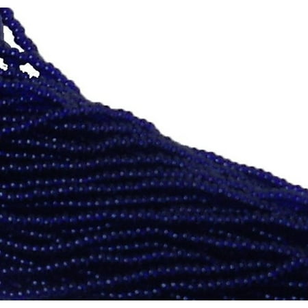 - Czech 11/0 Glass Seed, Loose Beads, 1 6 String Hank Preciosa Trans Dk Sapphire