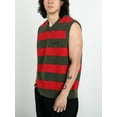 thumbnail image 4 of A Nightmare On Elm Street Logo Sleeveless Red & Green Striped Adult Sweater Vest-XS, 4 of 7