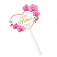 thumbnail image 2 of Agiferg Cake Decoration Ribbon Bouquet Flowers Mother's Day Cake Insert Card Baking, 2 of 2