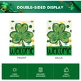 thumbnail image 4 of St Patricks Day Garden Flag 12x18 Inch Double Sided Outside, Shamrock Clover Polka Dots Welcome Yard Outdoor Flag, 4 of 4