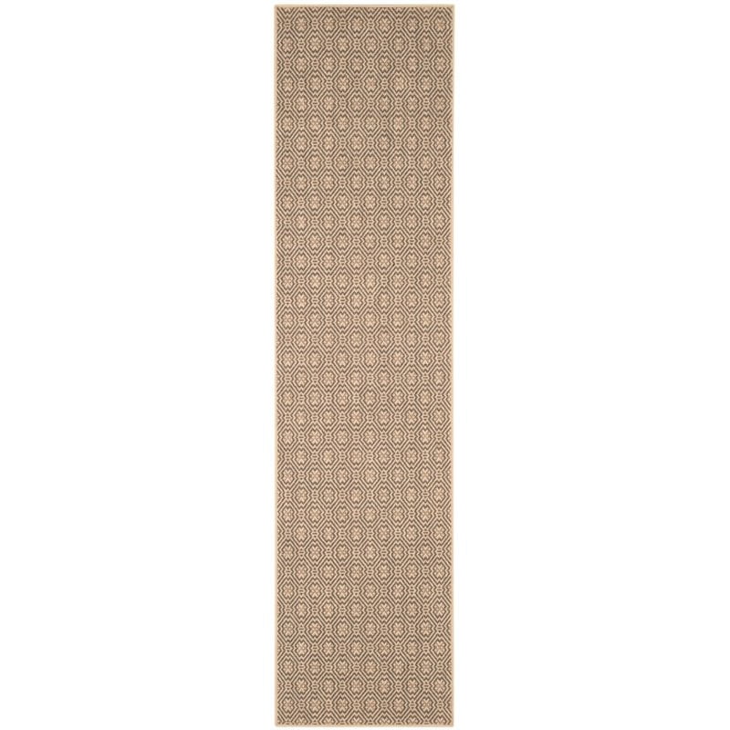 Safavieh Palm Beach 2' X 8' Hand Woven Rug in Natural and Black
