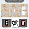 thumbnail image 3 of Yayeee Duplex Wall Plate 1-Gang 4.5"x2.7" Home Receptacle Light Switch Decorative Outlet Cover, Watercolor Seashell, 3 of 7