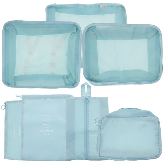 LULULION 1Set Oxford Cloth Travel Storage Bags for Clothes Shoes and Toiletries with Smooth Zipper