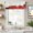 Red, variant on Green Gold Marble Farmhouse Short Window Curtain Valances, Modern Abstract Marble Crack Texture Rod Pocket Kitchen Valances for Living Room Bedroom Bathroom Cafe 42" x 18"