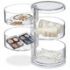 thumbnail image 1 of Organizador de accesorios para el cabello apilable y giratorio de 360 grados, de material PP transparente, grande: 13,5 x 10,5 cm, pequeño: 9,7 x 10,5 cm, solución fácil de guardar para viajes y en, 1 of 7