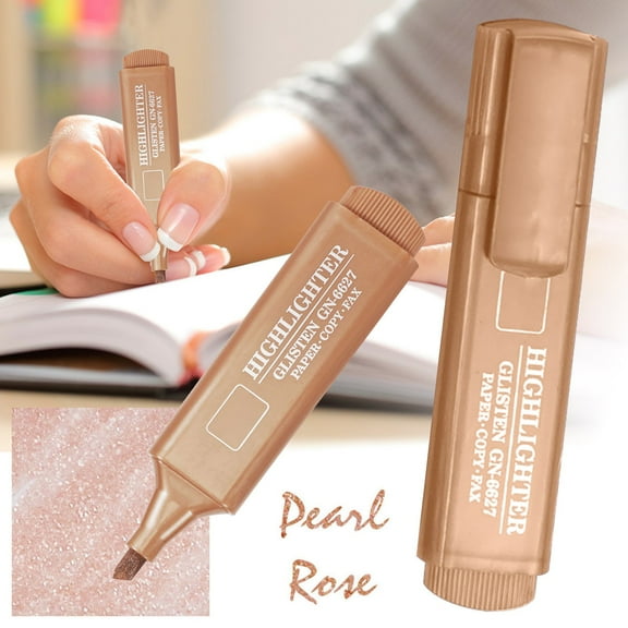 Pens Glitter Color Highlighter Key Marker Pen Water Based Marker Pen 8 Colors Optional Head Glitter(10ml)