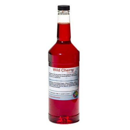 Cherry Sno Cone Syrup - Wild Cherry Ready to Use Shaved Ice or Sno Cone Syrup Quart