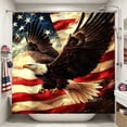 thumbnail image 5 of Fmbmuo Patriotic Shower Curtain 72x72 Inch Waterproof Heavy-Duty Polyester Bathroom Curtain with 12 Hooks Home Decor,Multicolor, 5 of 5