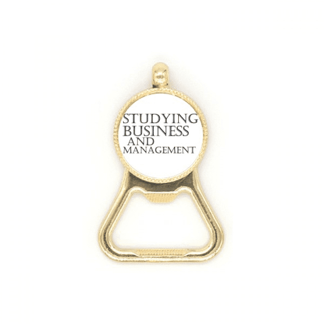 Studying Business and Management Beer Bottle Cap Opener Stainless Steel Key Chain