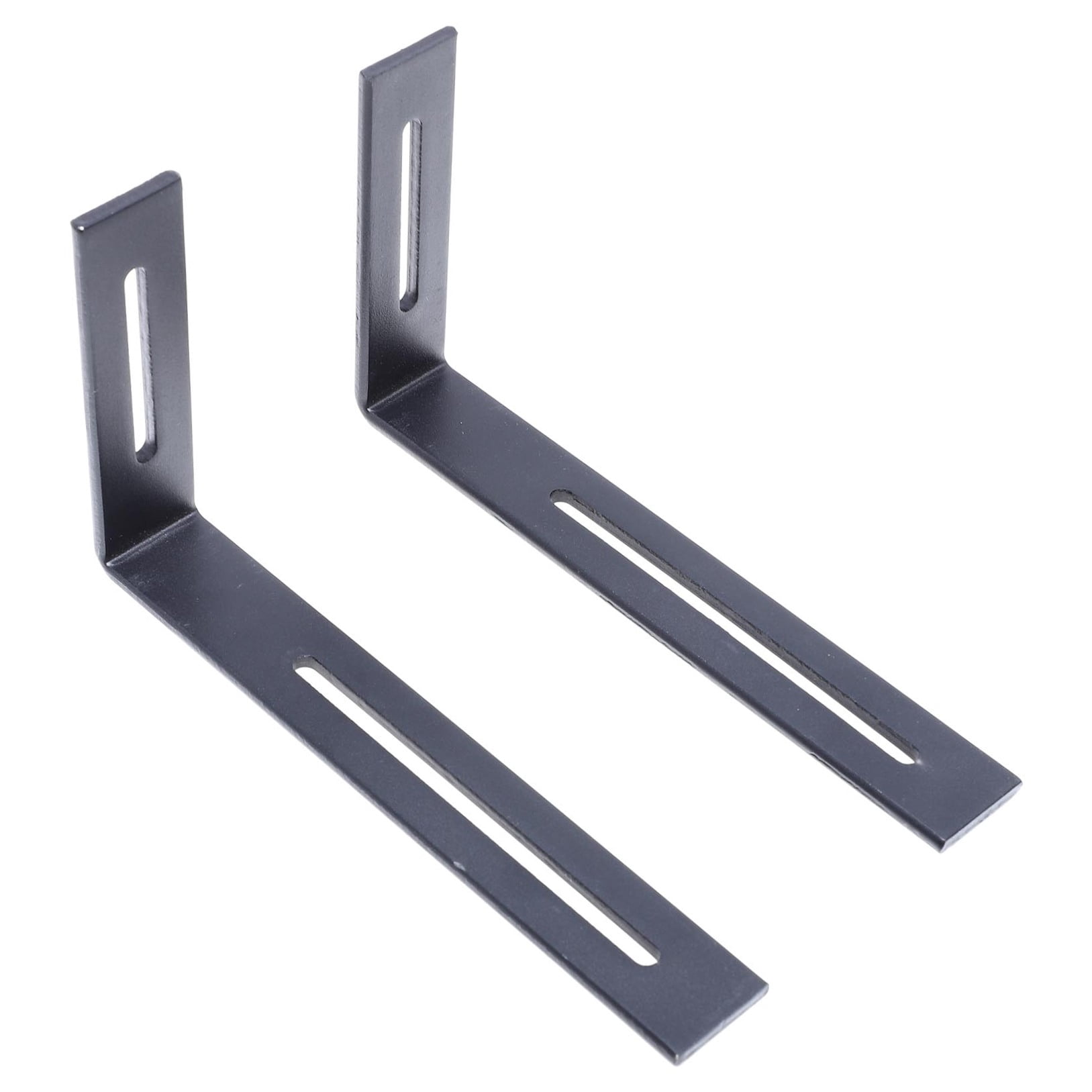 WHAMVOX  2 Pcs Fixed Bracket Brackets for Shelves Shelf Corner Brace Black