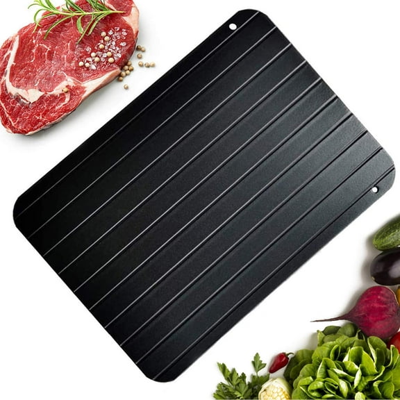 LNKOO 9x6.5" Fast Defrosting Tray for Frozen Food Thawing Plate Defrost Meat/Frozen Food Quickly without Electricity Microwave Hot Water or Any Other Tools