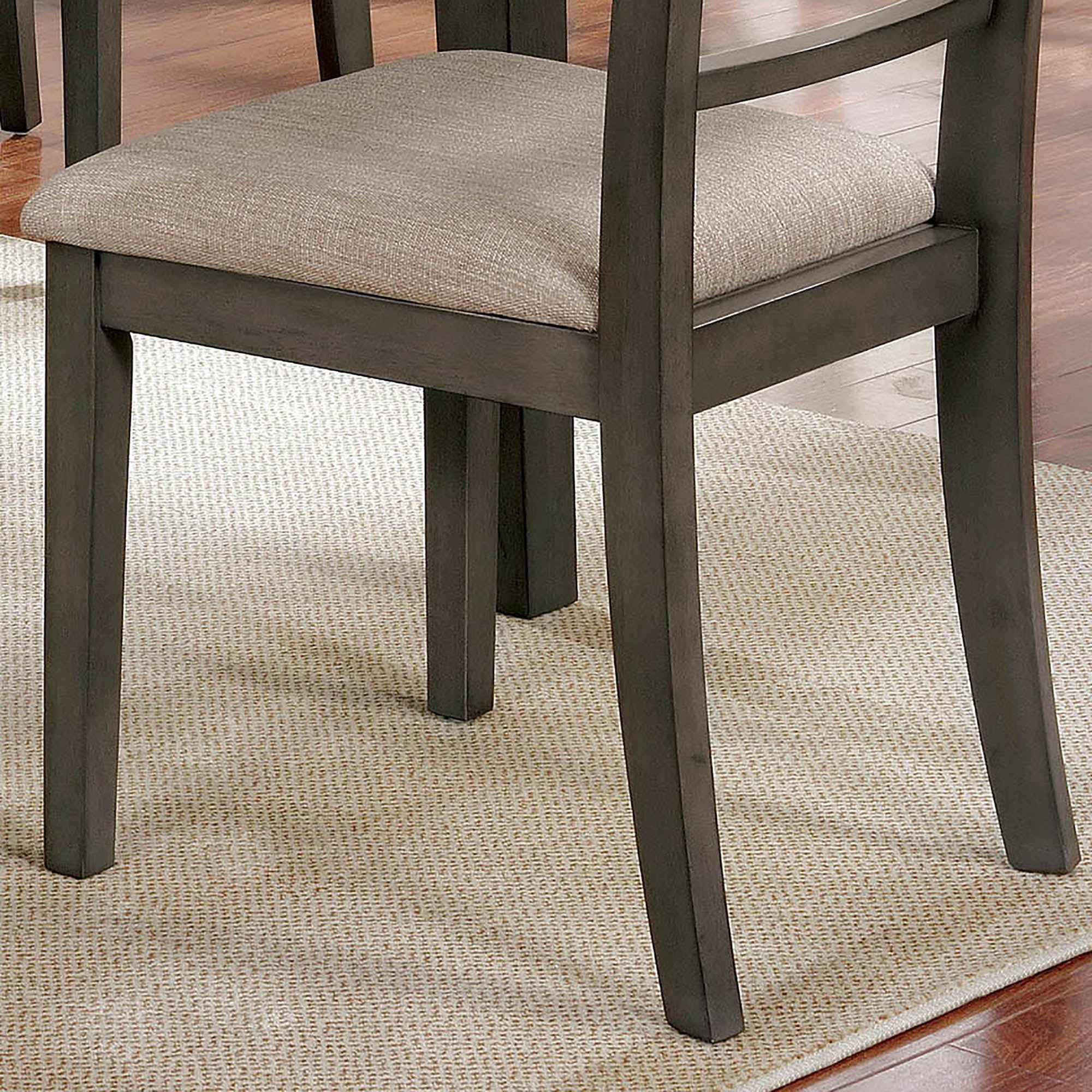Furniture of America Kroll Wood Weathered Gray 5-Piece Dining Table Set