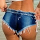 thumbnail image 3 of Qarigey Pantalones cortos sexis de mezclilla elásticos para mujer, pantalones vaqueros de algodón para mujer, ropa de verano para vacaciones Prendas para la parte inferior del cuerpo, 3 of 6
