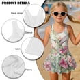 thumbnail image 4 of DISNIMO Hummingbird Flower Printed Girls Swimsuits One-Piece Swimwear Hawaiian Summer Bathing Suit Soft Stretch Swim Dress Size 3-4 Years, 4 of 8