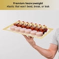 thumbnail image 2 of decorative Plastic Serving Tray & Platter Set (2pk) - White & Gold Disposable Party Trays, 2 of 5