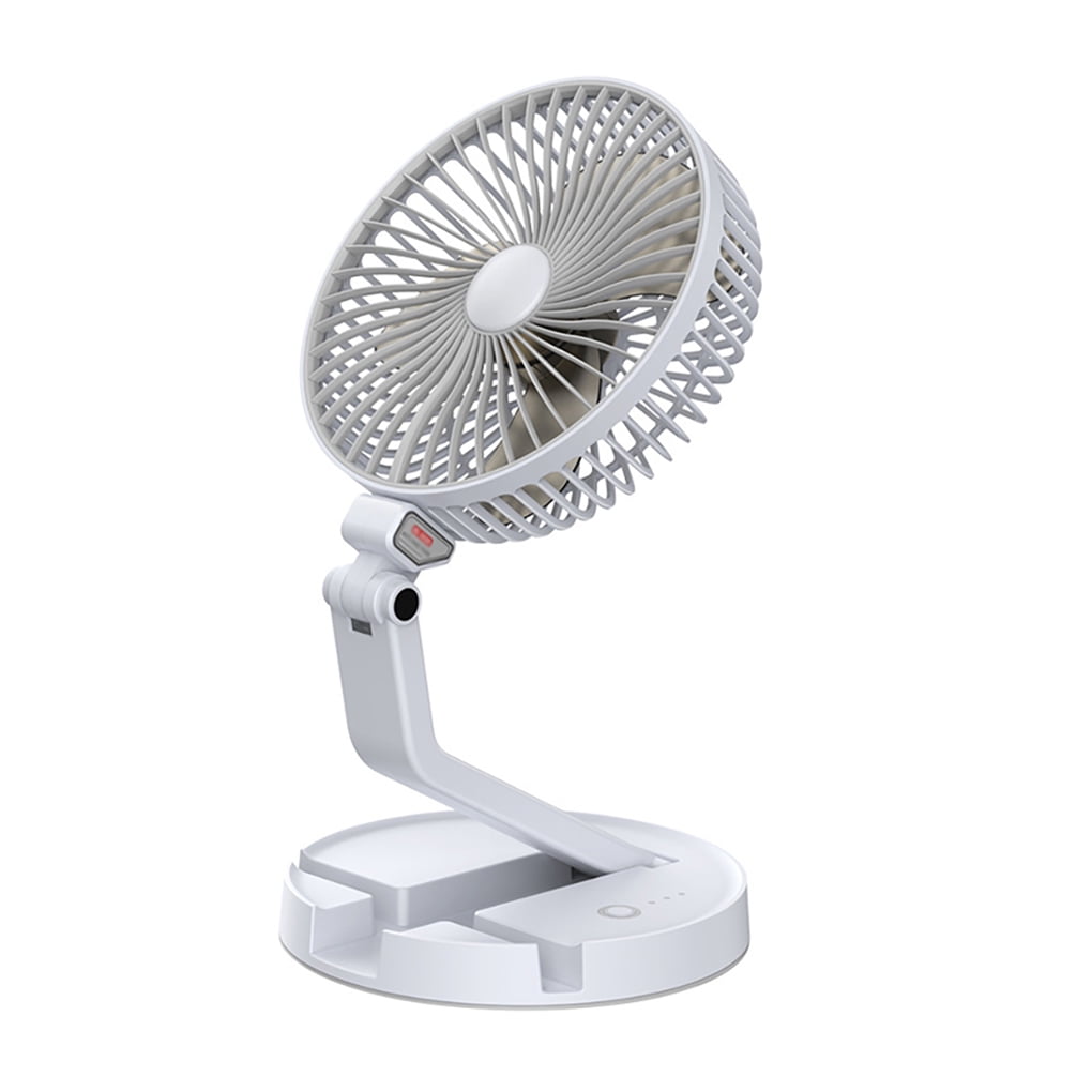 Table Fan Rechargeable Wall-mounted Adjustable Ventilator Third Gear Mute  Air Cooler Office Supply Desktop Exquisite Desk Fans 2600mA White | Walmart  Canada