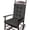 Black, variant on 19.5 x 19.5 x 4 Inch Large Size Rocking Chair Cushion Set, Dual-Layer Patented Design Memory Foam Seat & Back Cushion with Ties for Indoor Living Room Rocker, 2 Piece Set, Black