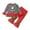 Red, variant on Byoo Girls Sets Christma Santa Claus Print Ruffle Bow Decoration Top And Bell Bottoms Dot Pants 2pc Sets Child Xmas Clothes