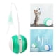 thumbnail image 3 of Pelota de juguete para gatos con cola de plumas y luz LED, USB, 360 degree, juguete giratorio para atrapar Verde, 3 of 9