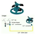 Prolriy Water Sprinklers Rotation Garden Automatic Sprinklers 360