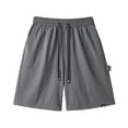 thumbnail image 2 of DDAPJ pyju Mens Drawstring Workout Shorts Big and Tall Athletic Shorts Lightweight Sports Bodybuilding Basketball Shorts with Pockets Gray XL, 2 of 6