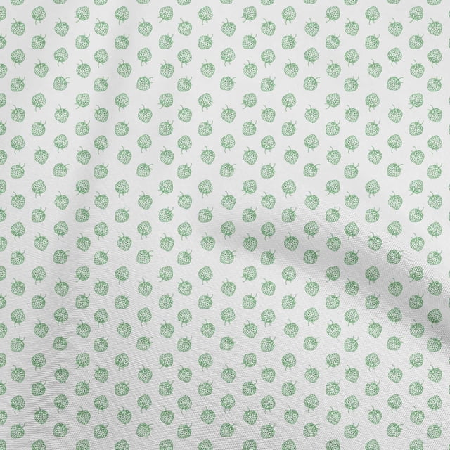oneOone Polyester Spandex White Fabric Strawberry Craft Projects Decor Fabric Printed By The Yard 56 Inch Wide