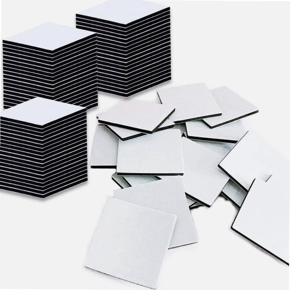 120pcs Double Sided Adhesive Tape Square Traceless Sticker Removable Adhesive Film Used to Decorate Walls Posters and Pictures Suitable for Offices Bedrooms and Schools