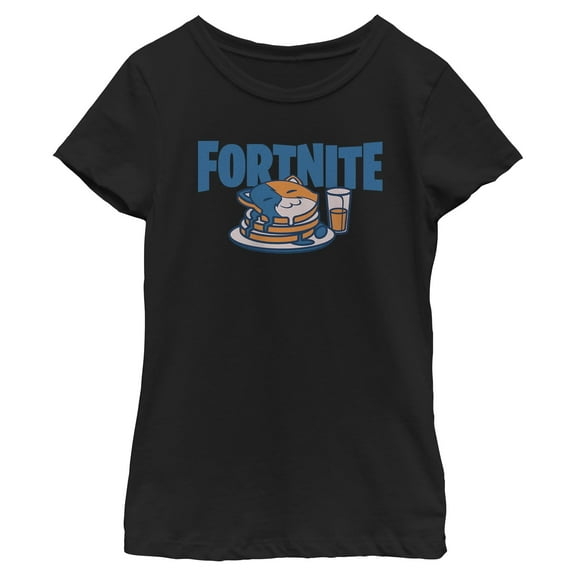Girls Fortnite Meowscles Pancakes T Shirt