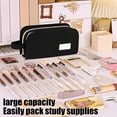 thumbnail image 7 of Retro Style Large Capacity Pencil Case, Portable Rectangular Stationery Storage Pouch with Stain Resistance, Soft Protective Pen Bag for Home Office, Durable Desk Decoration Organizer, AKLJWH, 7 of 7
