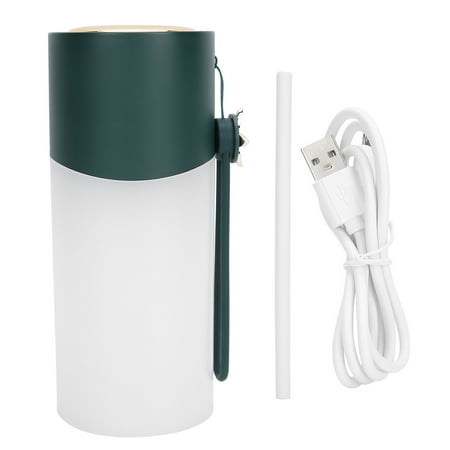 

450ml Dual-Spray Air Humidifier with Integrated Night Light USB-Powered for Home - Green